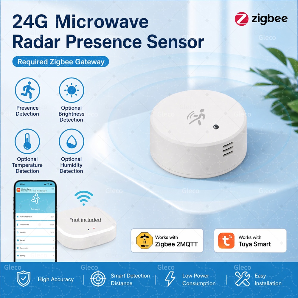 Zigbee Human Presence Sensor T - Home Security Battery ulasan dan harga